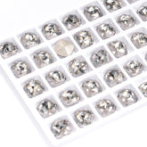 Satin Dome Cushion Square Shape High Quality Glass Pointed Back Fancy Rhinestones WholesaleRhinestone